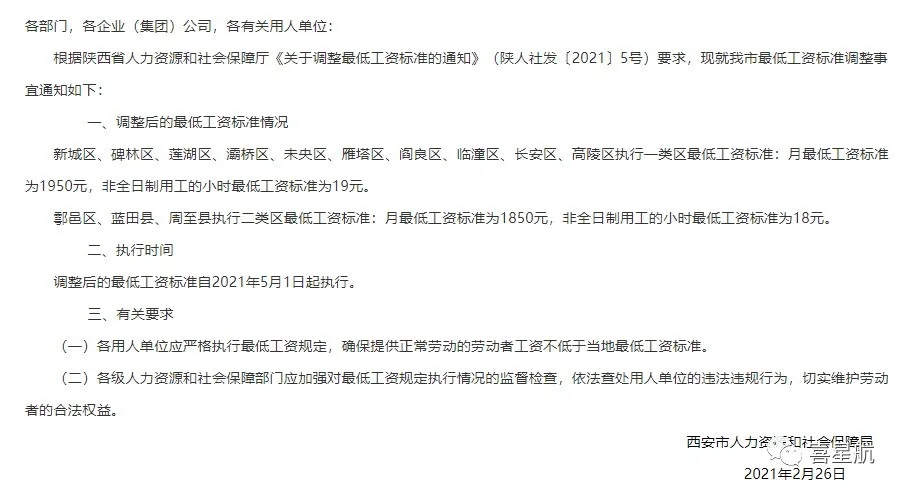 5月1日起陜西這些人最低工資標(biāo)準(zhǔn)均增加150！(圖2)